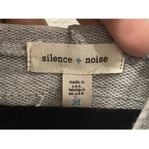 SILENCE + NOISE Grey Long Sleeve Hooded Sweatshirt - Picture 2 of 4